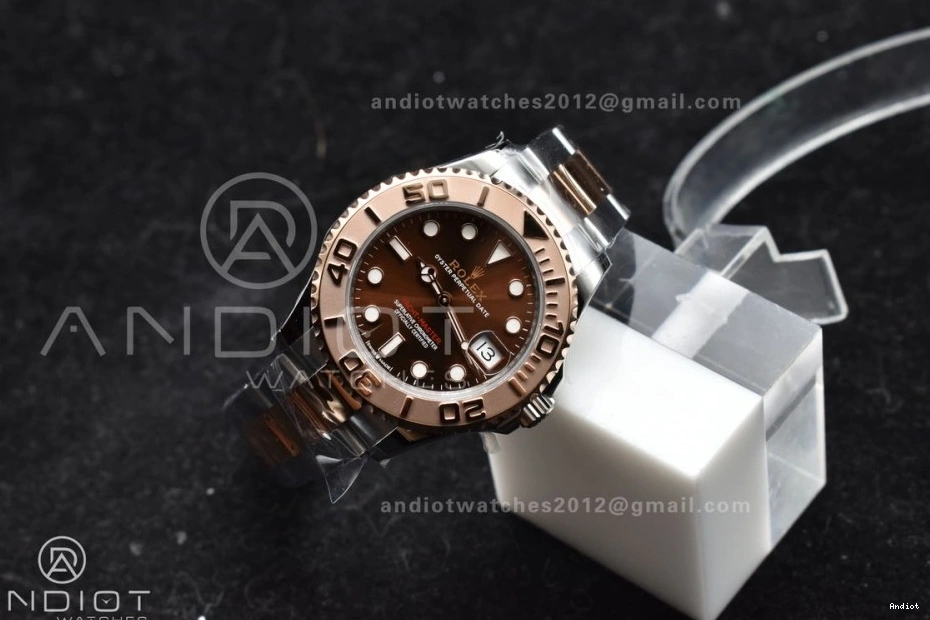 316L Best SS 268621 Dial Yacht-Master Case RG A2824 Edition Bracelet 37mm Brown 1:1 CVSF and 1116